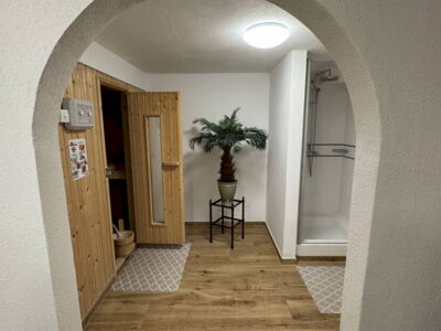 Kleiner Wellnessbereich mit finnischer Sauna im Appartement Schwab in Rohrmoos Schladming